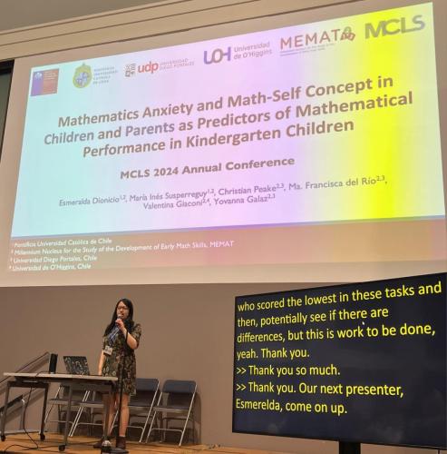 Esmeralda Dionicio presentando en el MCLS Congress 2024